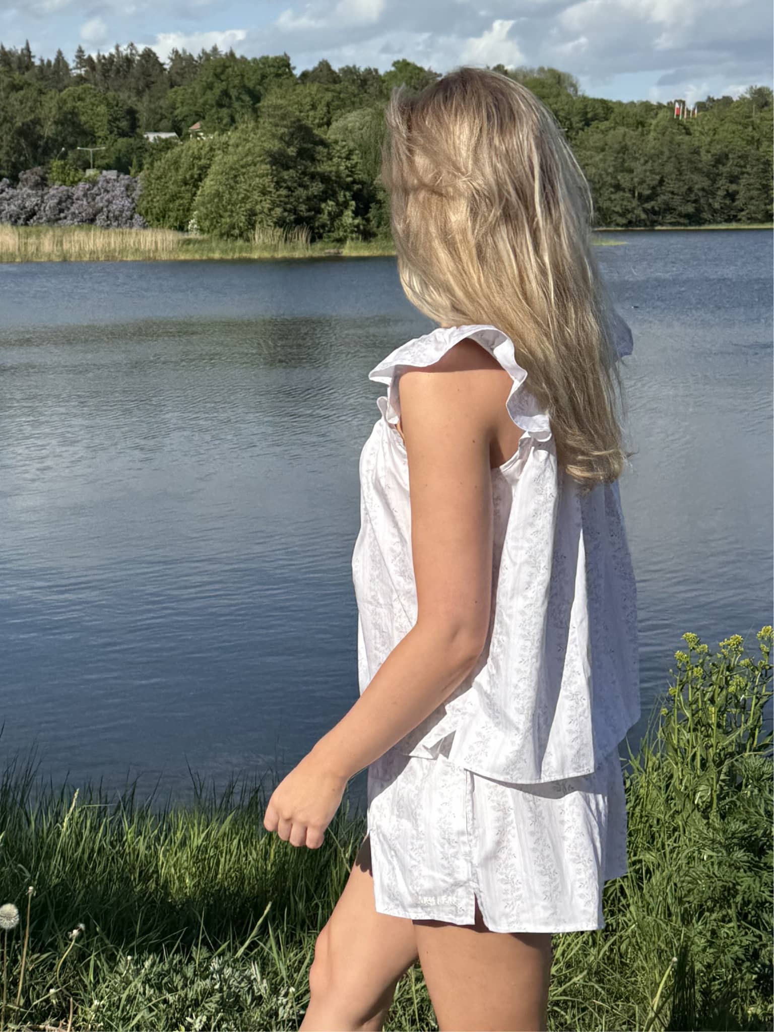 Poplin Frill Top Lilac Dreams - Lilac Dreams | Djerf Avenue