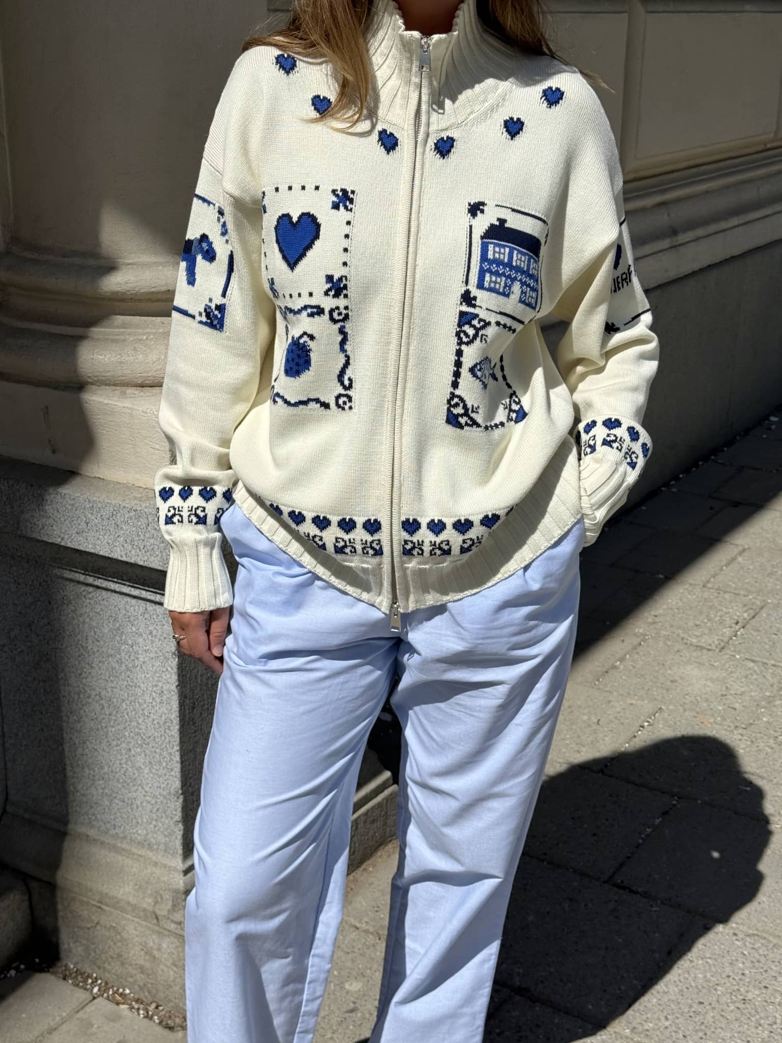 Coastal Zip Sweater DA Delft - DA Delft | Djerf Avenue