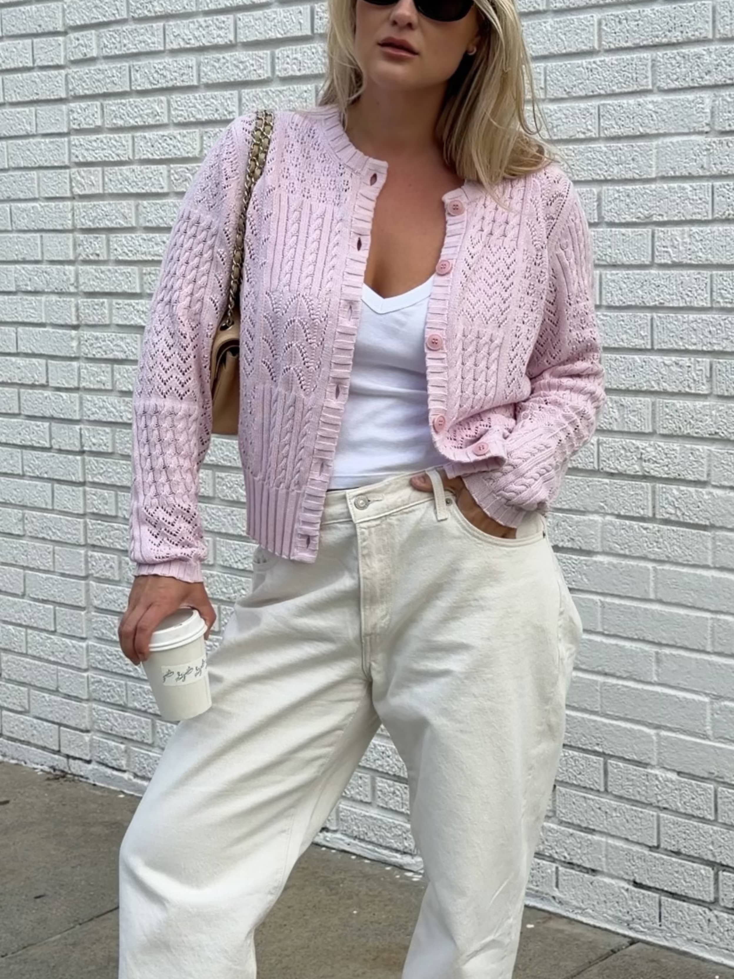 Cottage Cardigan Lilac - Lilac | Djerf Avenue