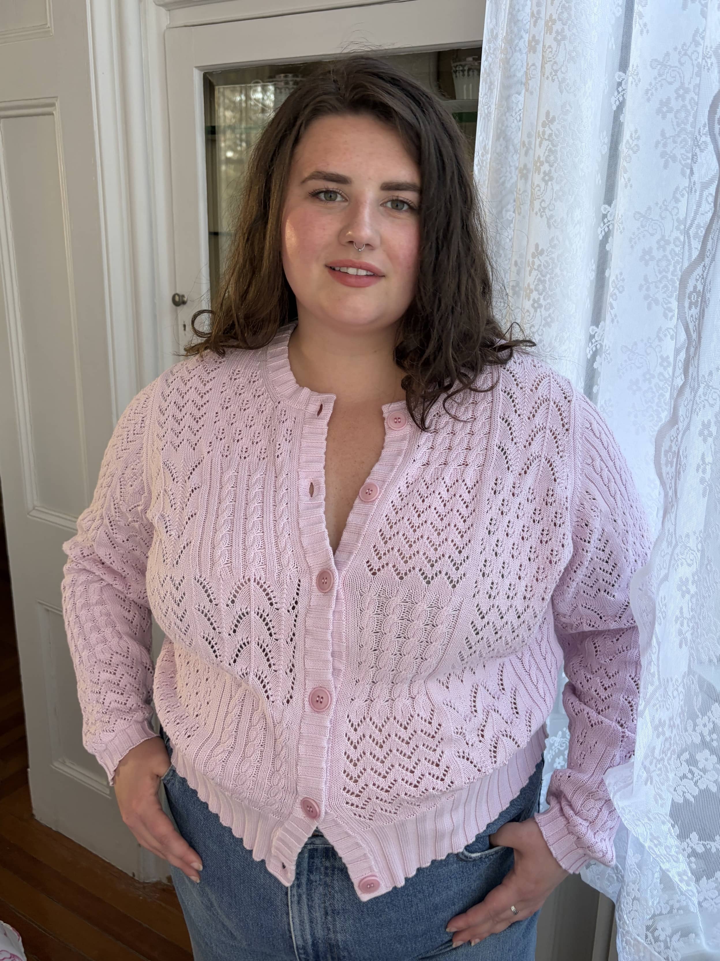 Cottage Cardigan Lilac - Lilac | Djerf Avenue