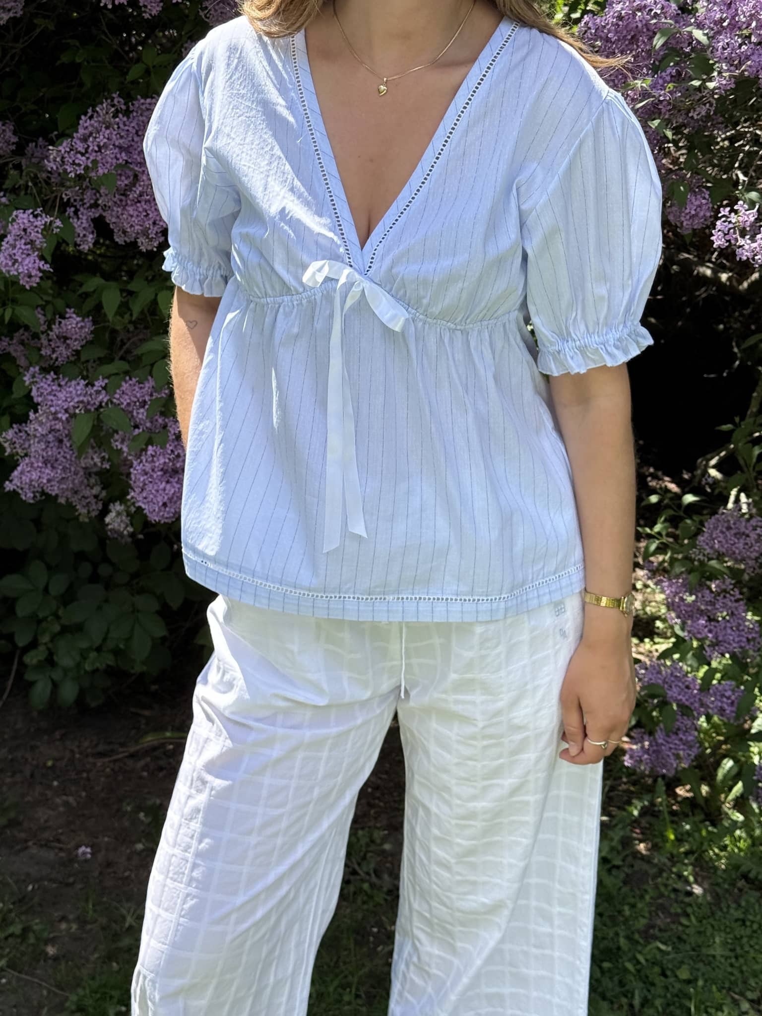 Angel Summer Top Blue Stripe - Blue stripe | Djerf Avenue
