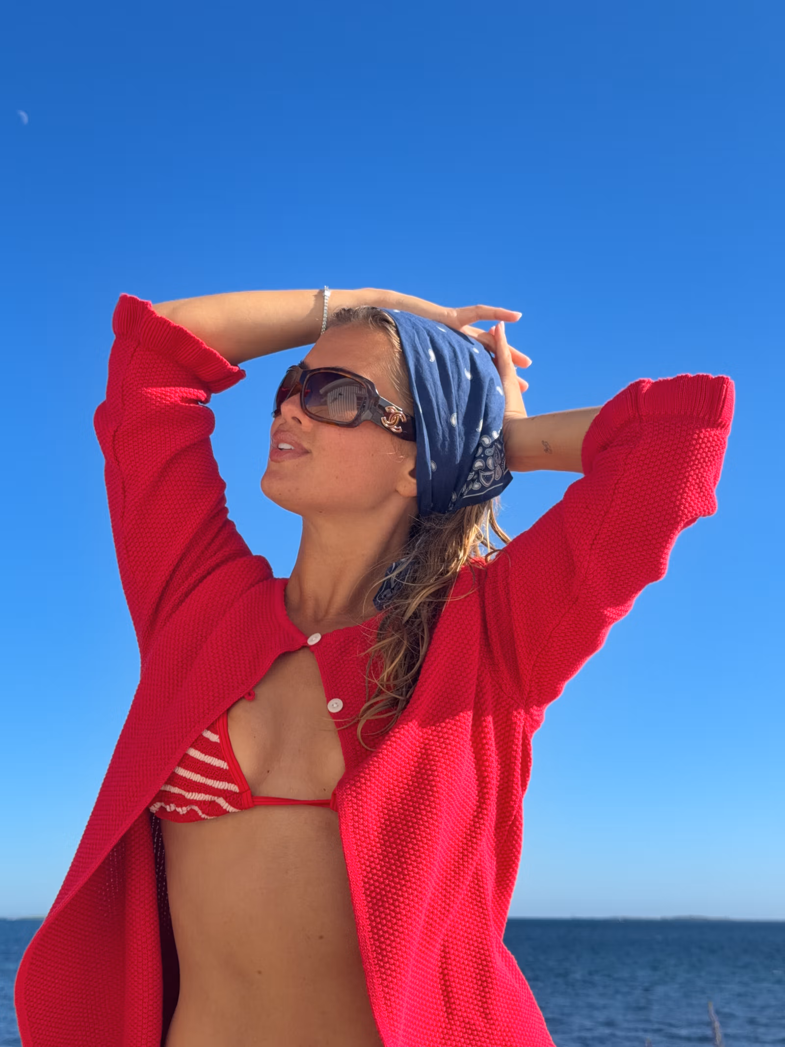 Button Up Amorini Cardigan Red