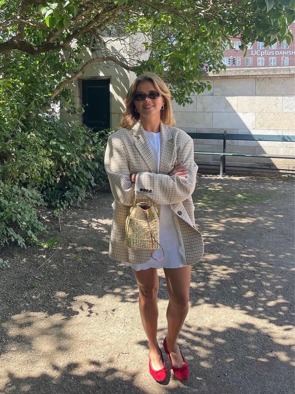 Weekend Blazer Checked Oat