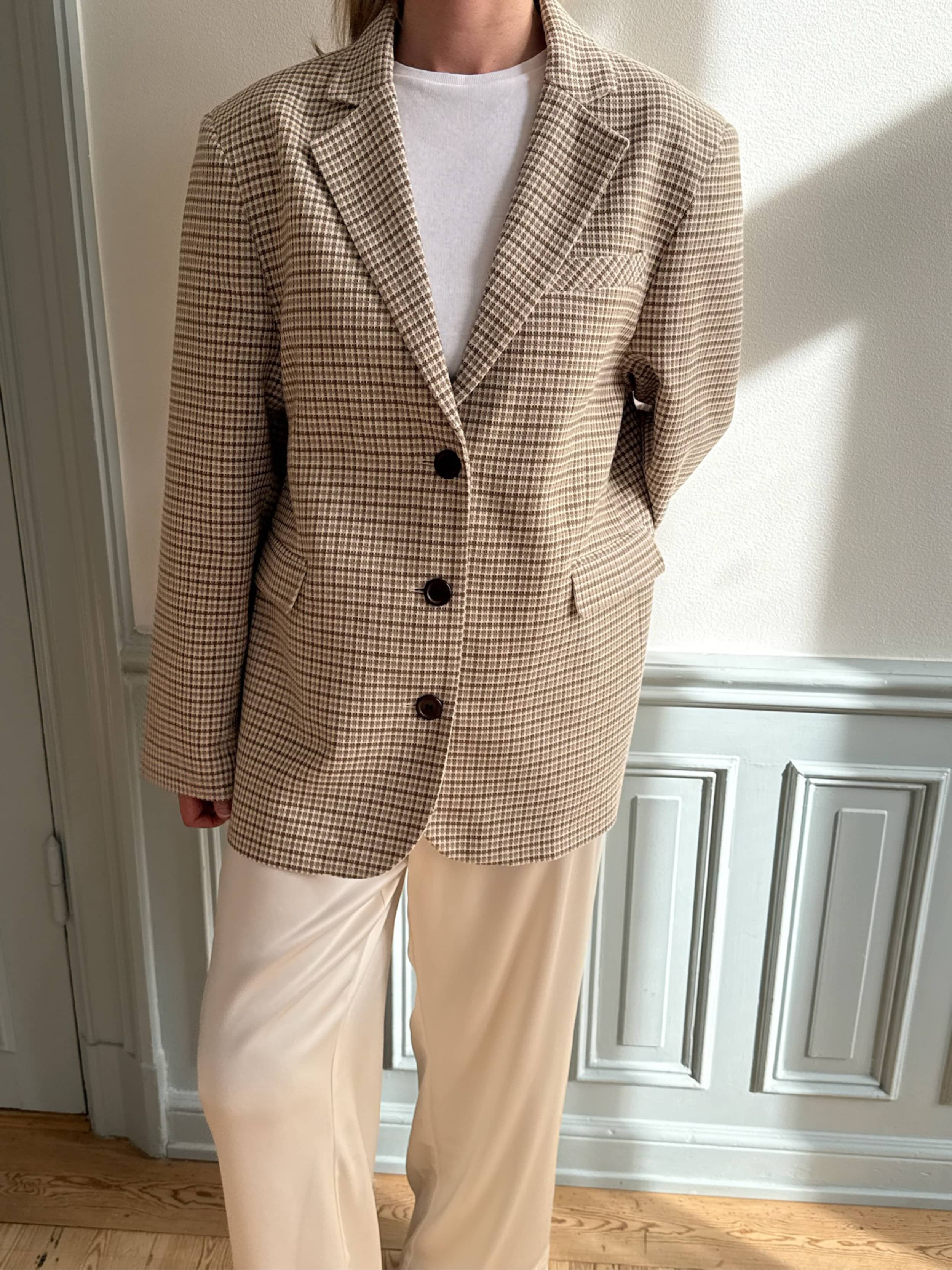 【DJERF AVENUE】Weekend Blazer Checked Oat Weekend Blazer Checked Oat - Checked oat | Djerf Avenue