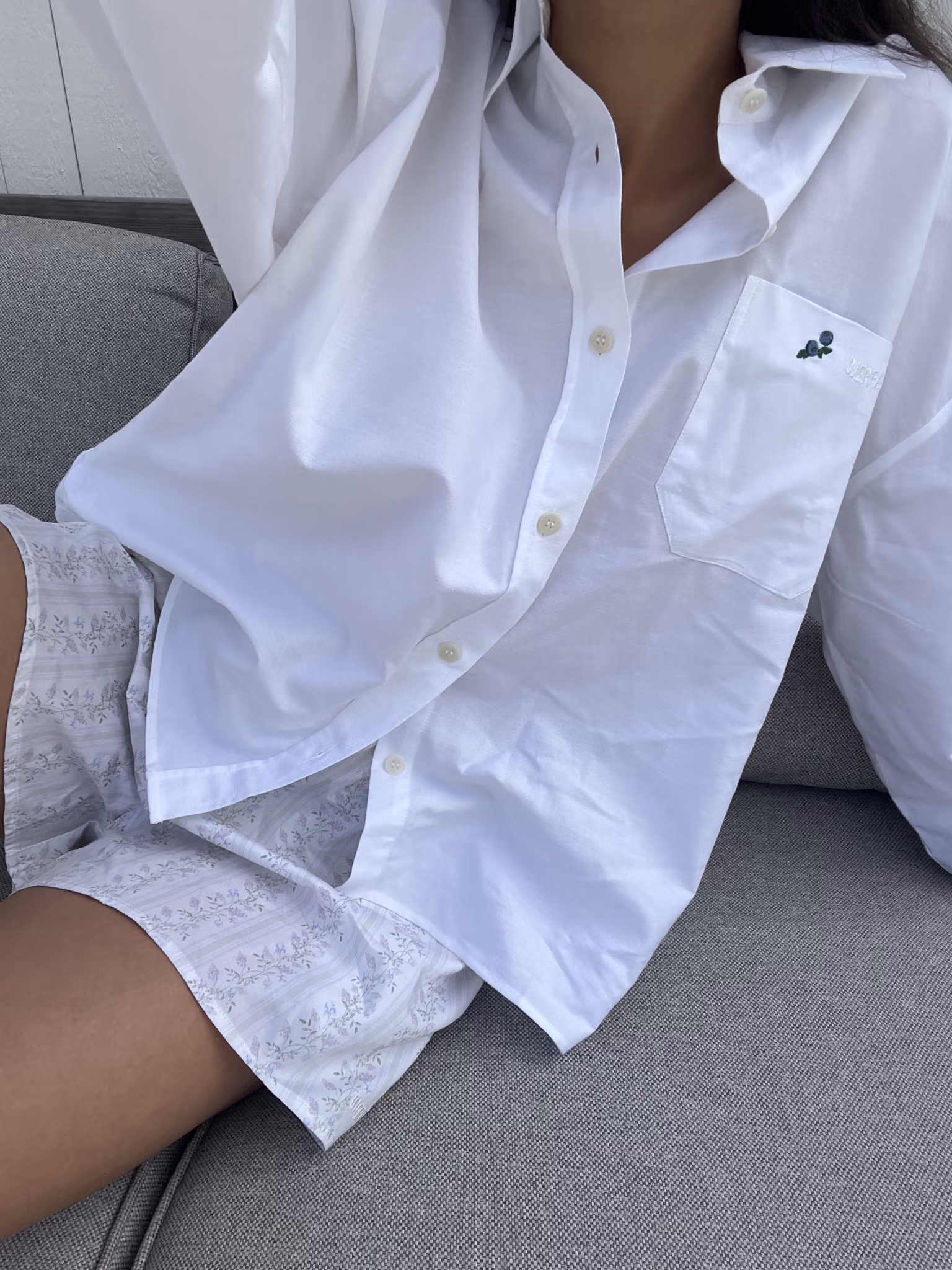 Breezy Shirt Embroidered White
