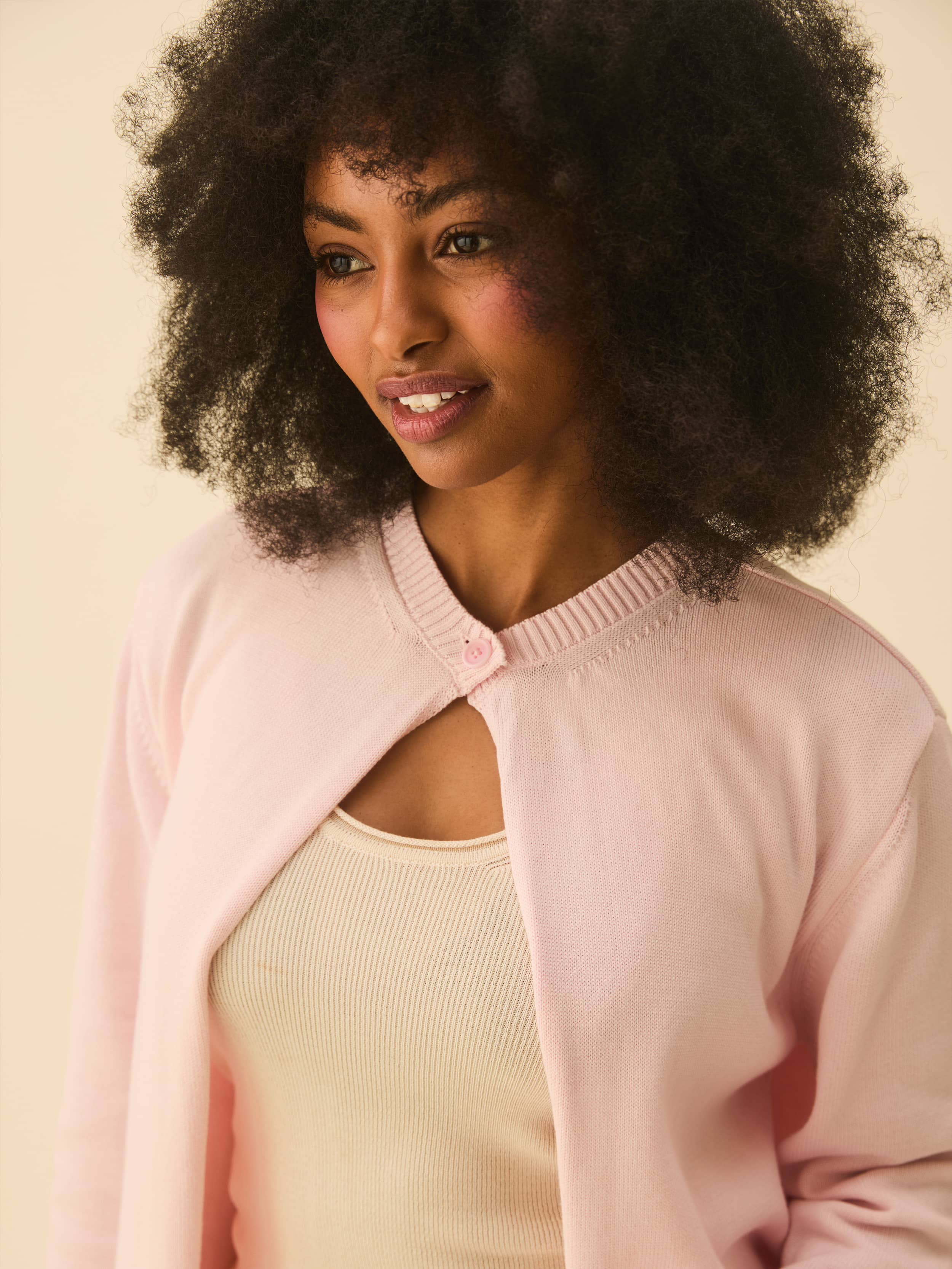Button Up Cardigan Pink - Pink | Djerf Avenue