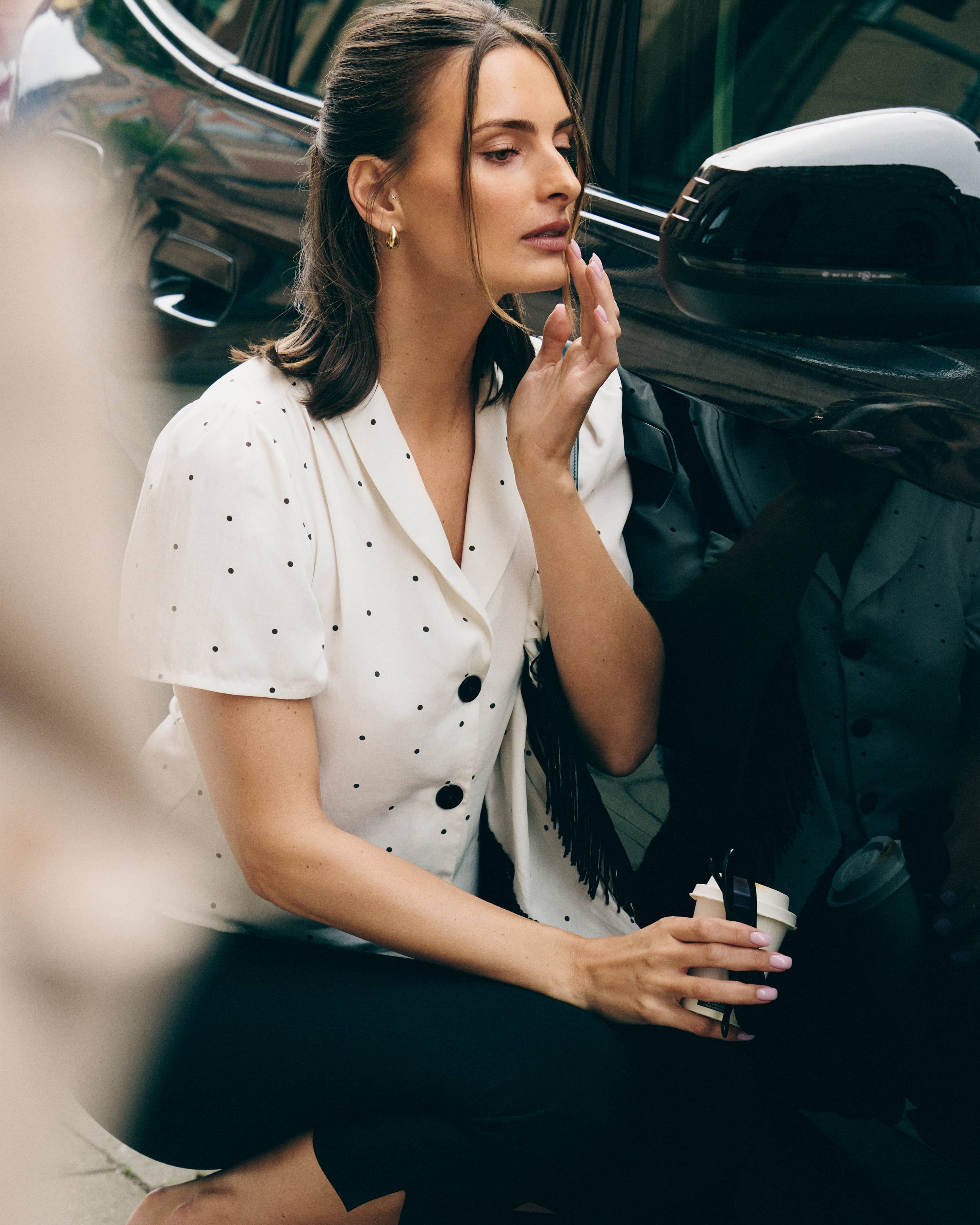 Sweetheart Blouse Polka Dot - Polka Dot | Djerf Avenue