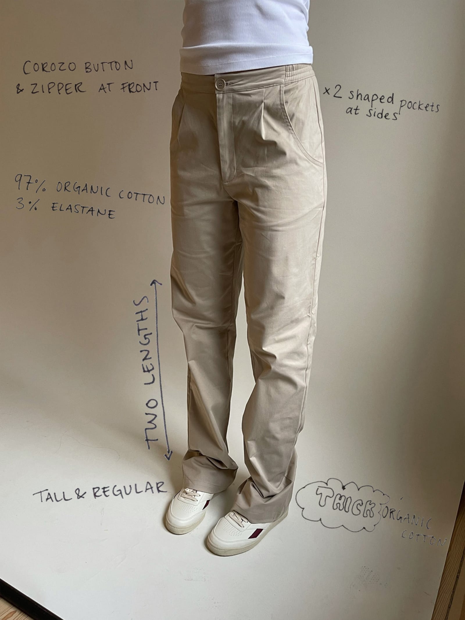 Cotton On The Go Pants Sand - Tall