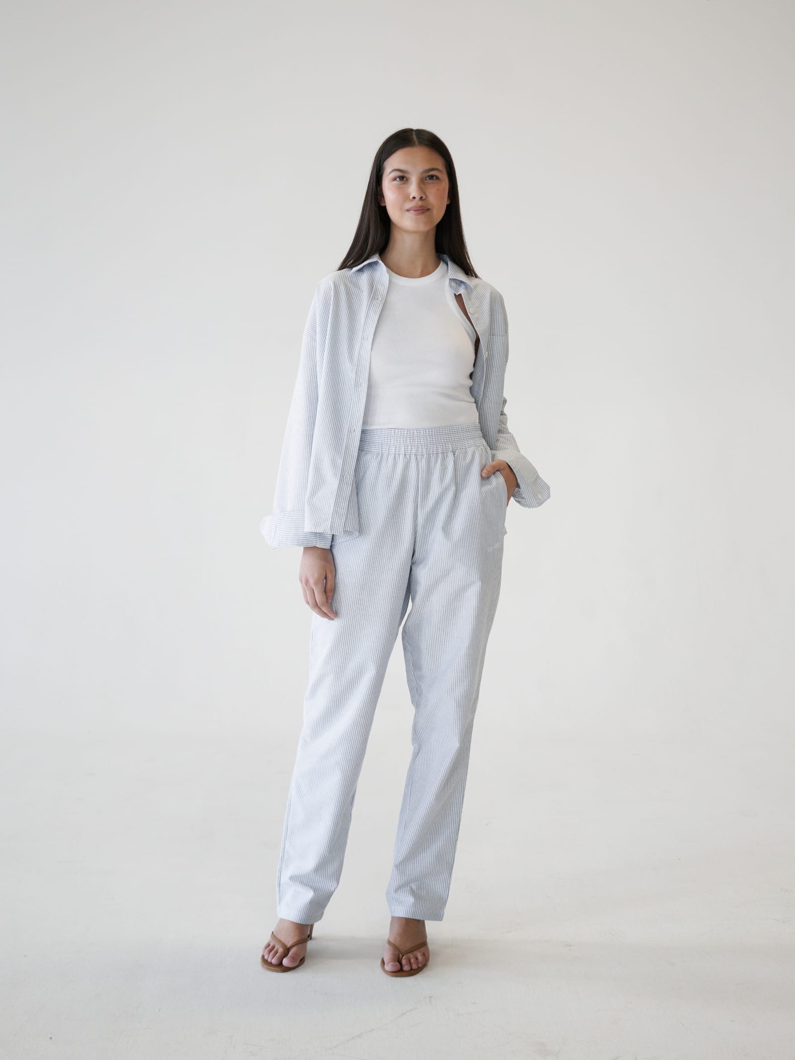 Breezy Pants Blue Stripe