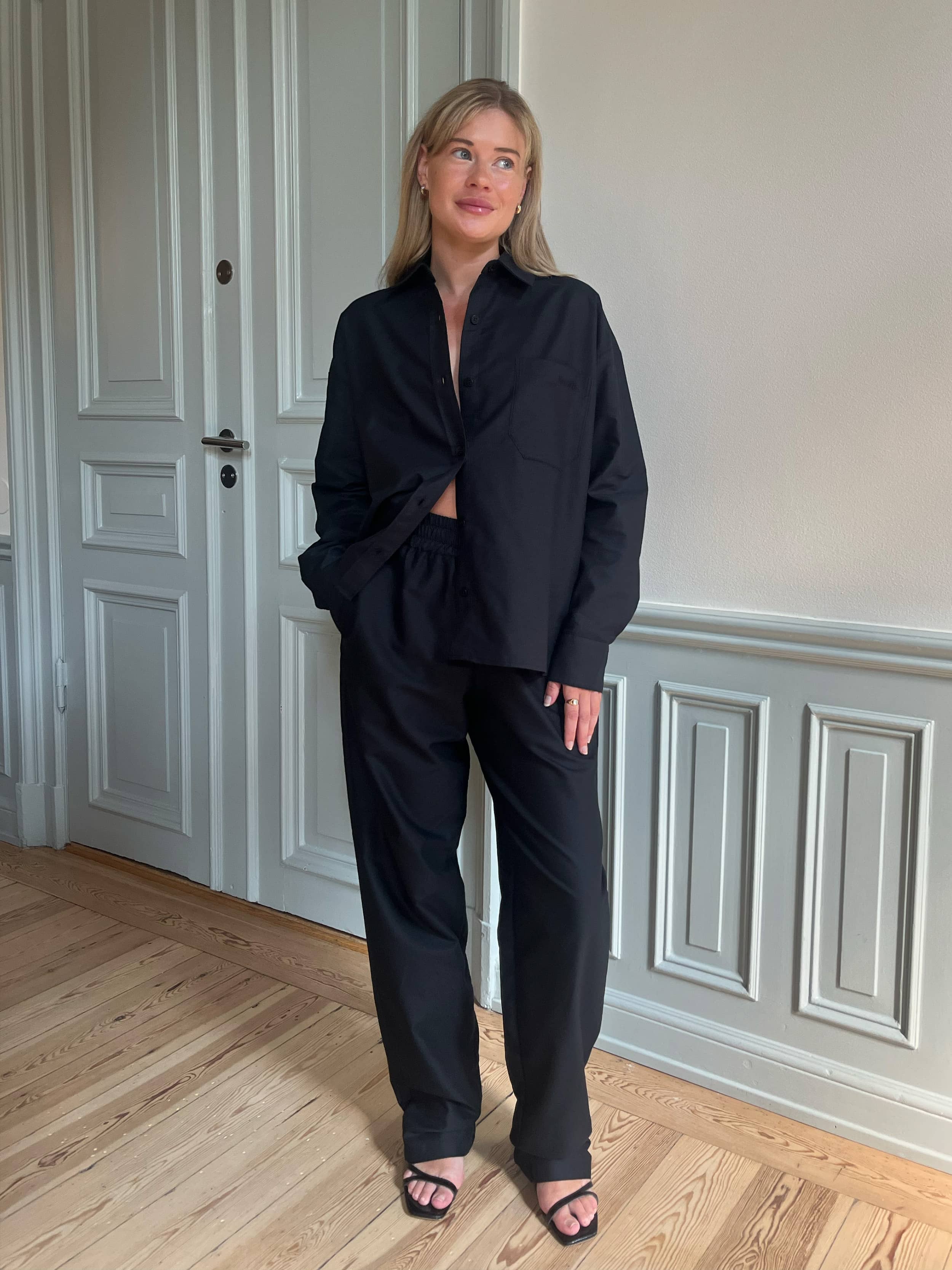 パンツ ARGUE / BREEZE LINEN MELLOW PANTS /BLACK Breezy Pants Black - Black | Djerf Avenue