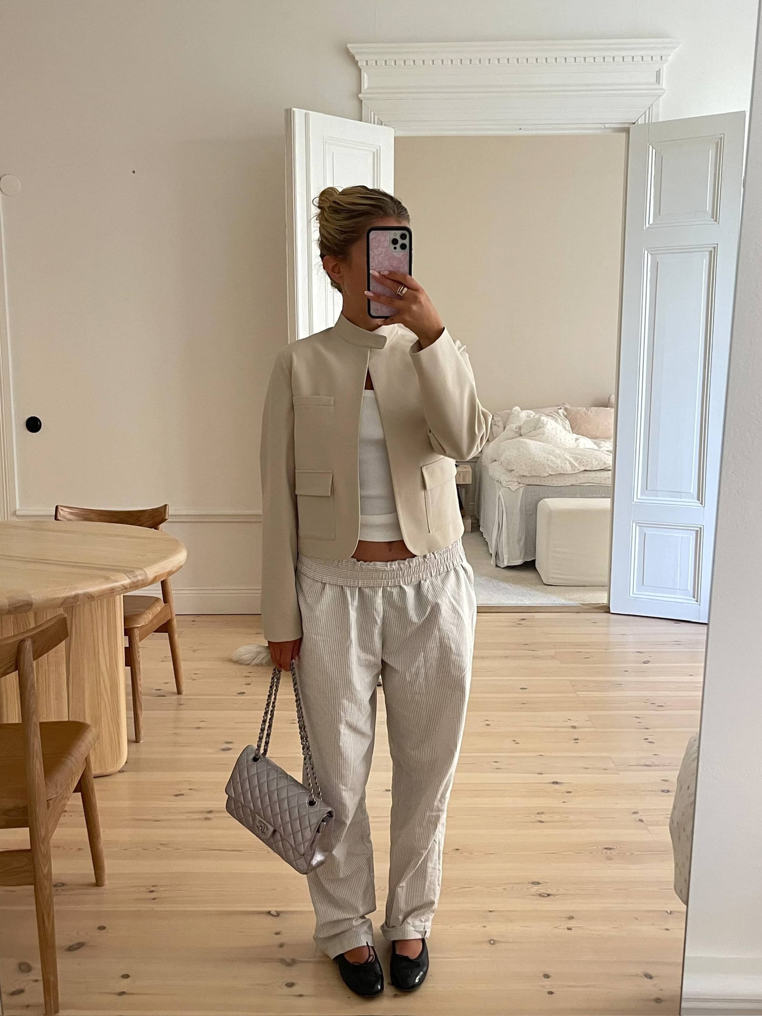 Breezy Pants Beige Stripe - Beige stripe | Djerf Avenue