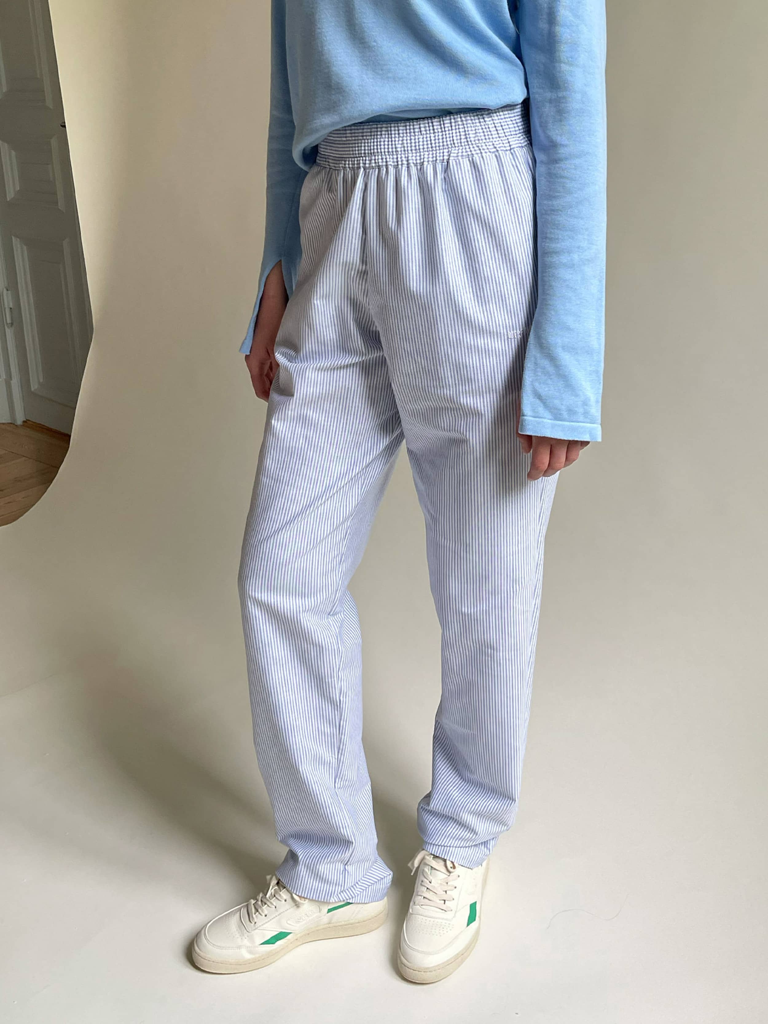 Breezy Pants Blue Stripe - Blue stripe | Djerf Avenue