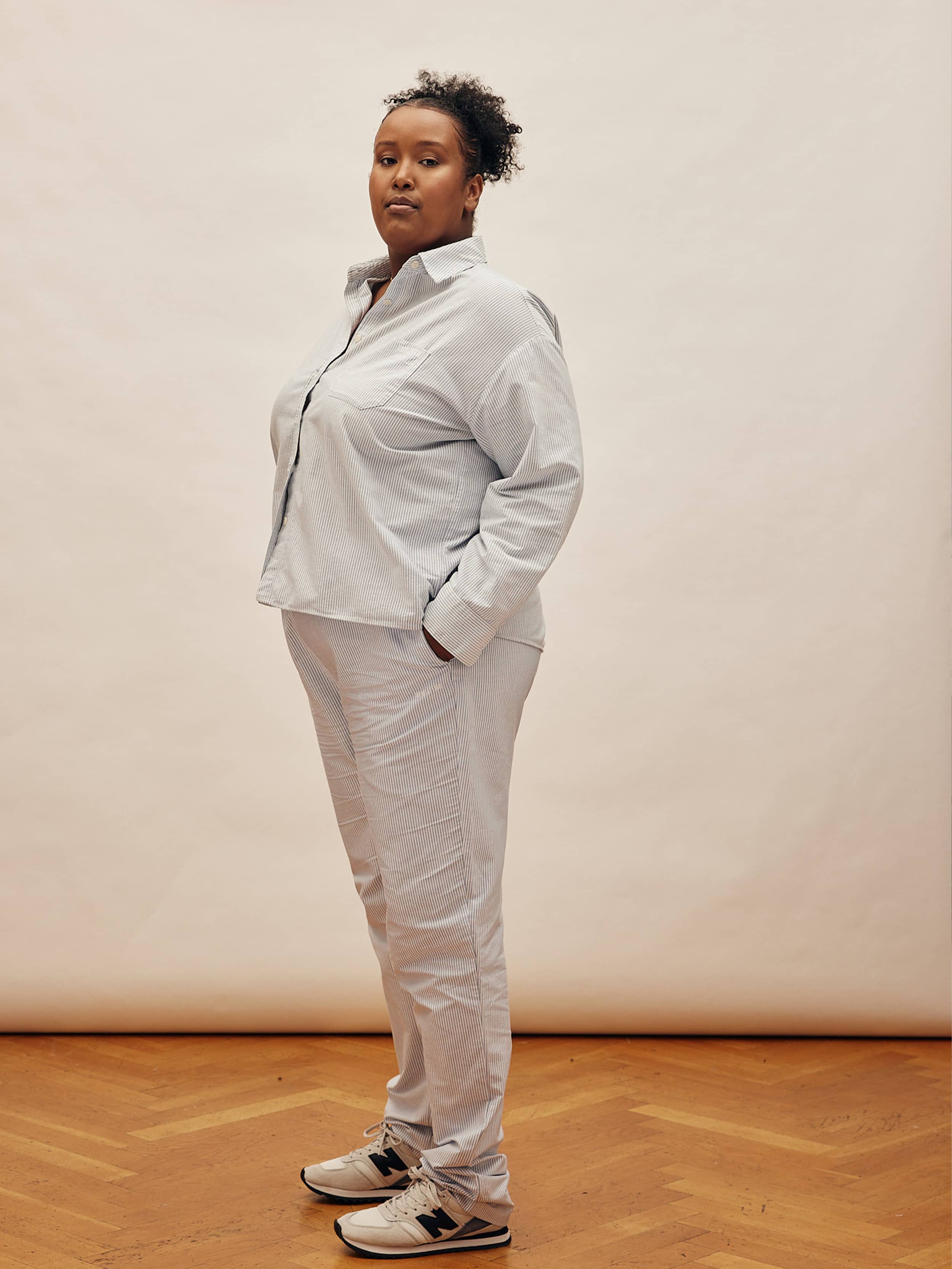 Breezy Pants Blue Stripe - Tall - Blue stripe | Djerf Avenue