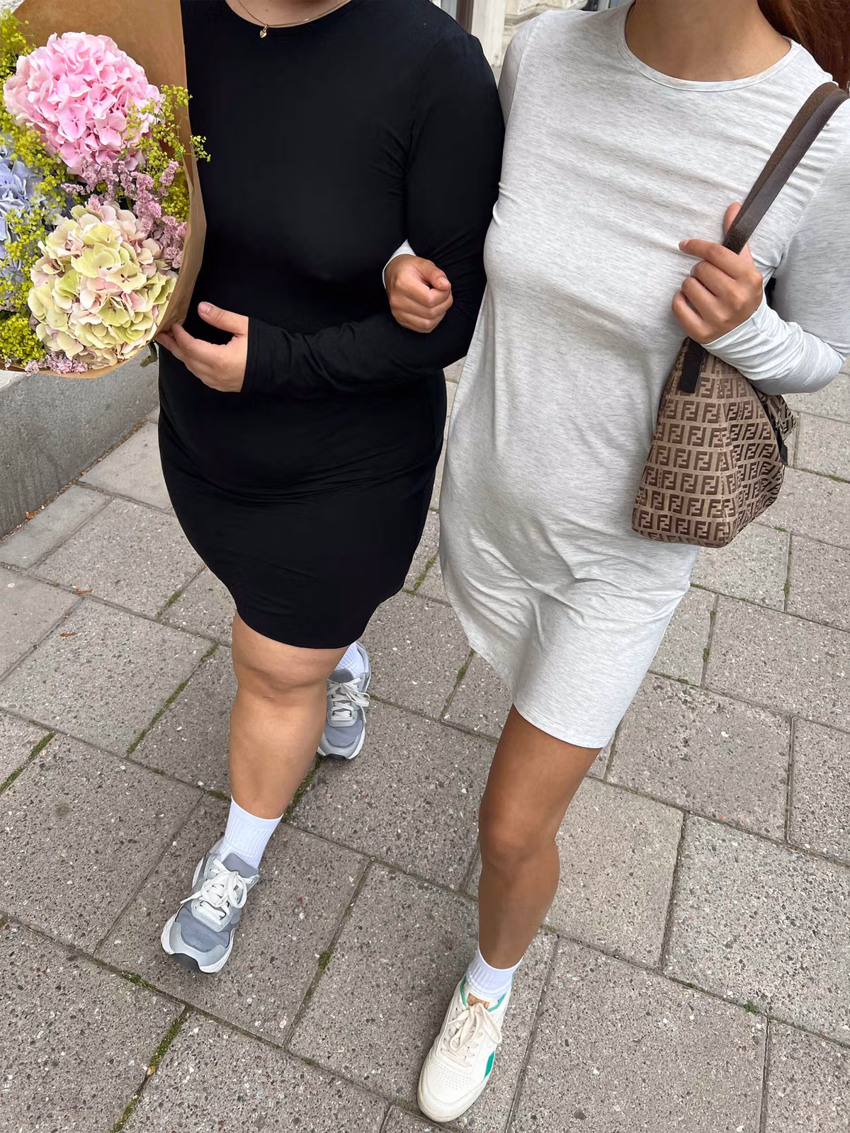 Daily Long Sleeve Dress Grey Melange