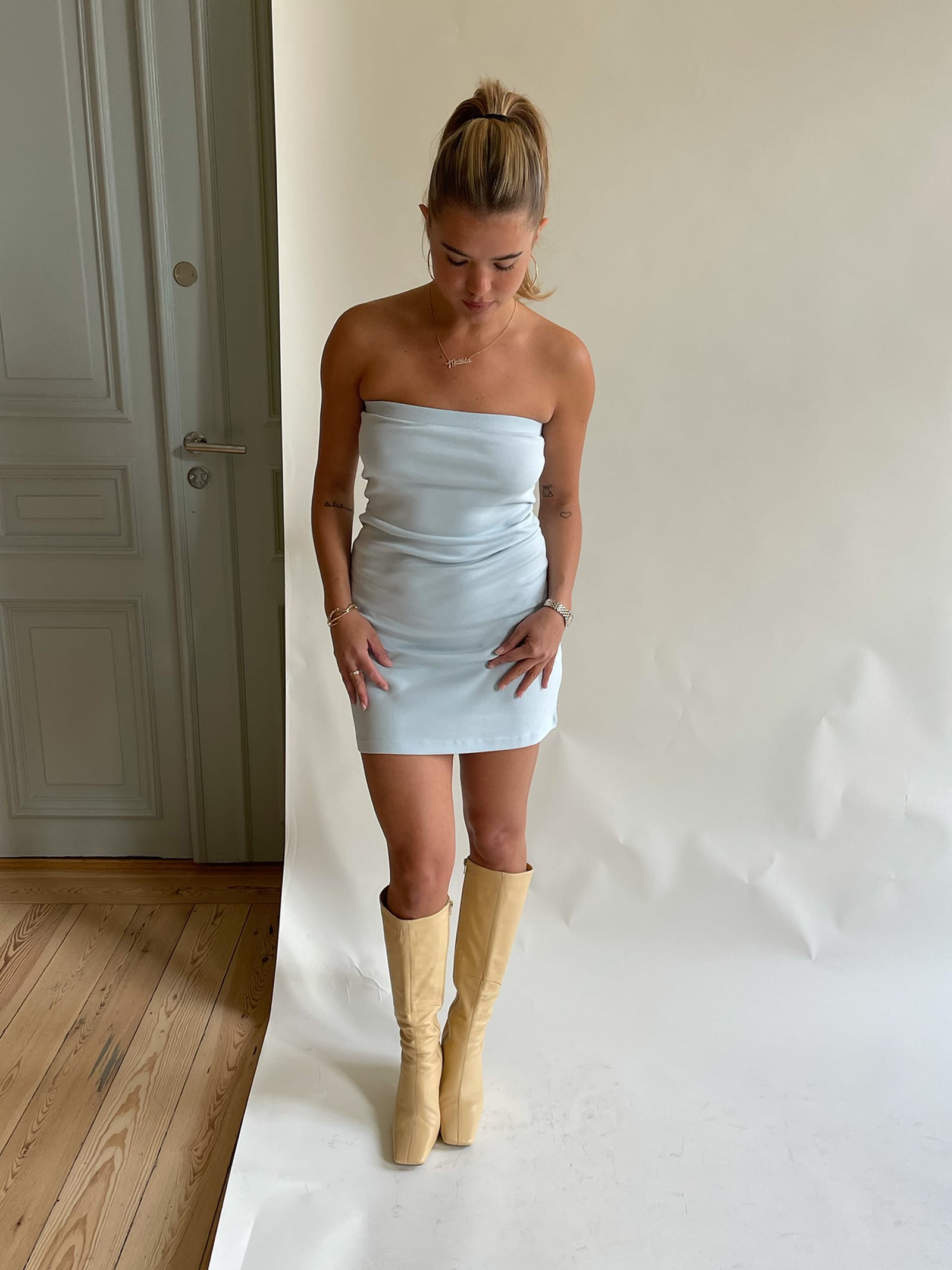 Tube Dress Baby Blue