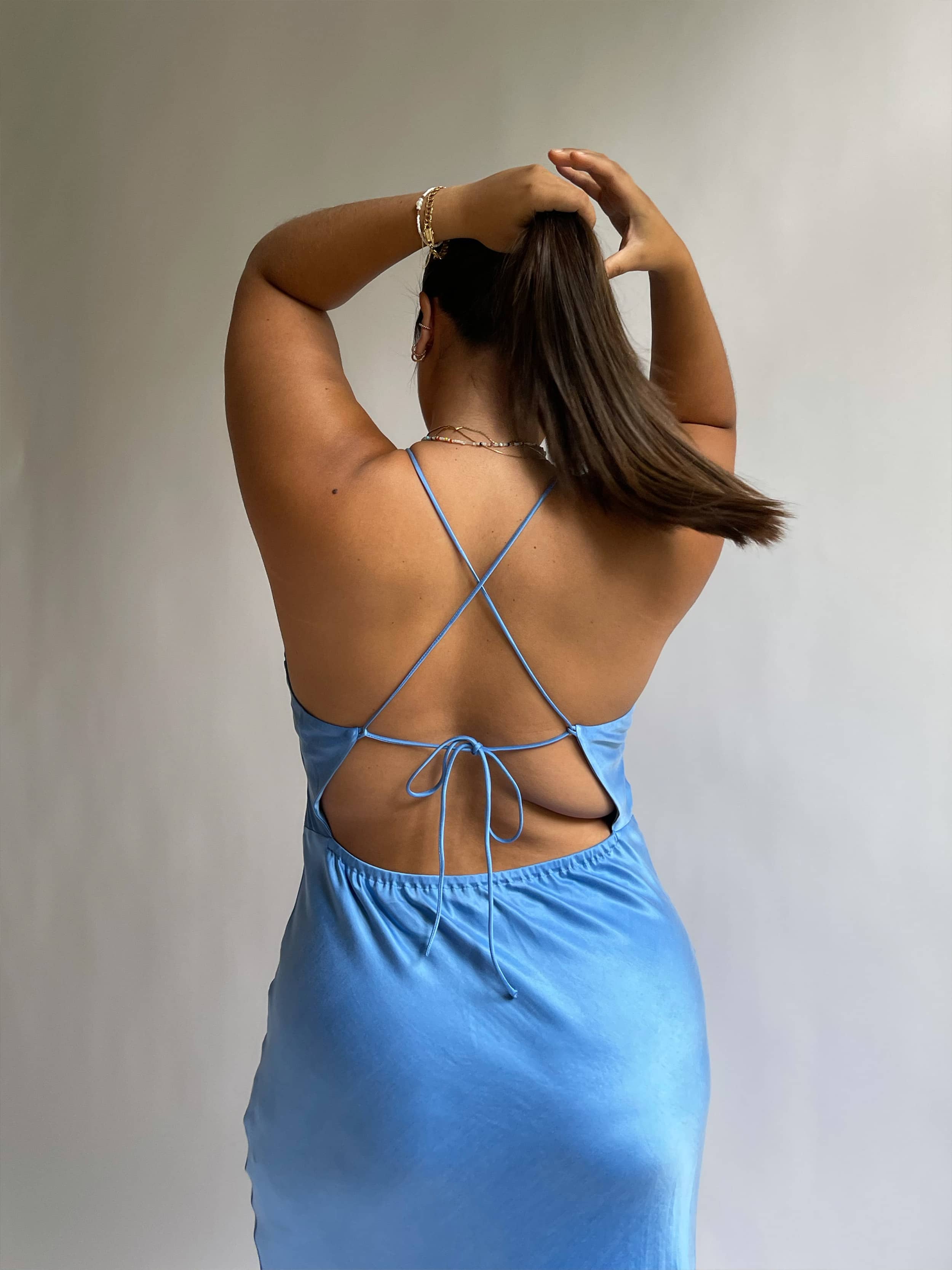 djerf avenue blue dress Celebration Dress Dove Blue - Dove Blue