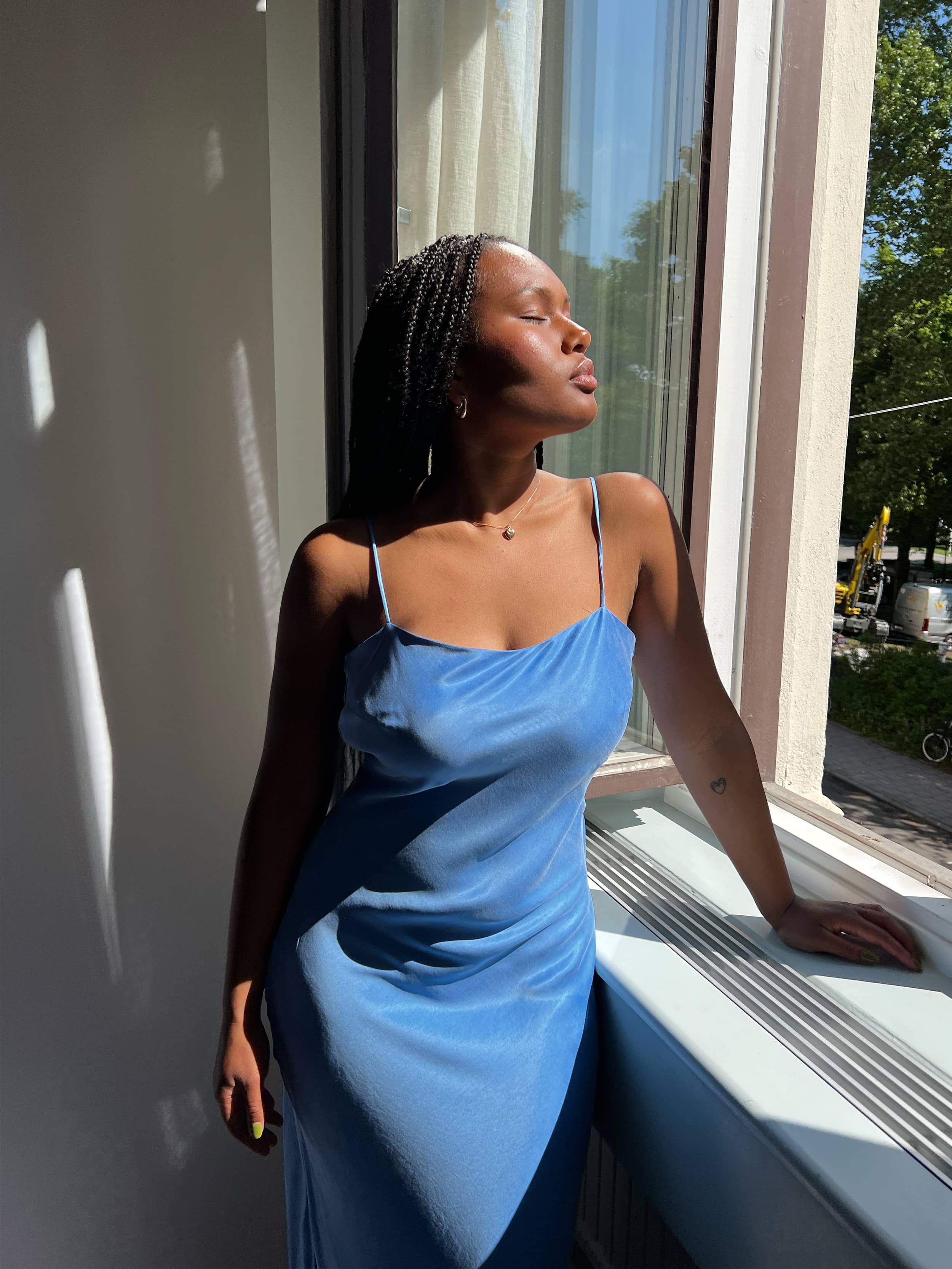 Dream Dress Midi Sky - Sky | Djerf Avenue