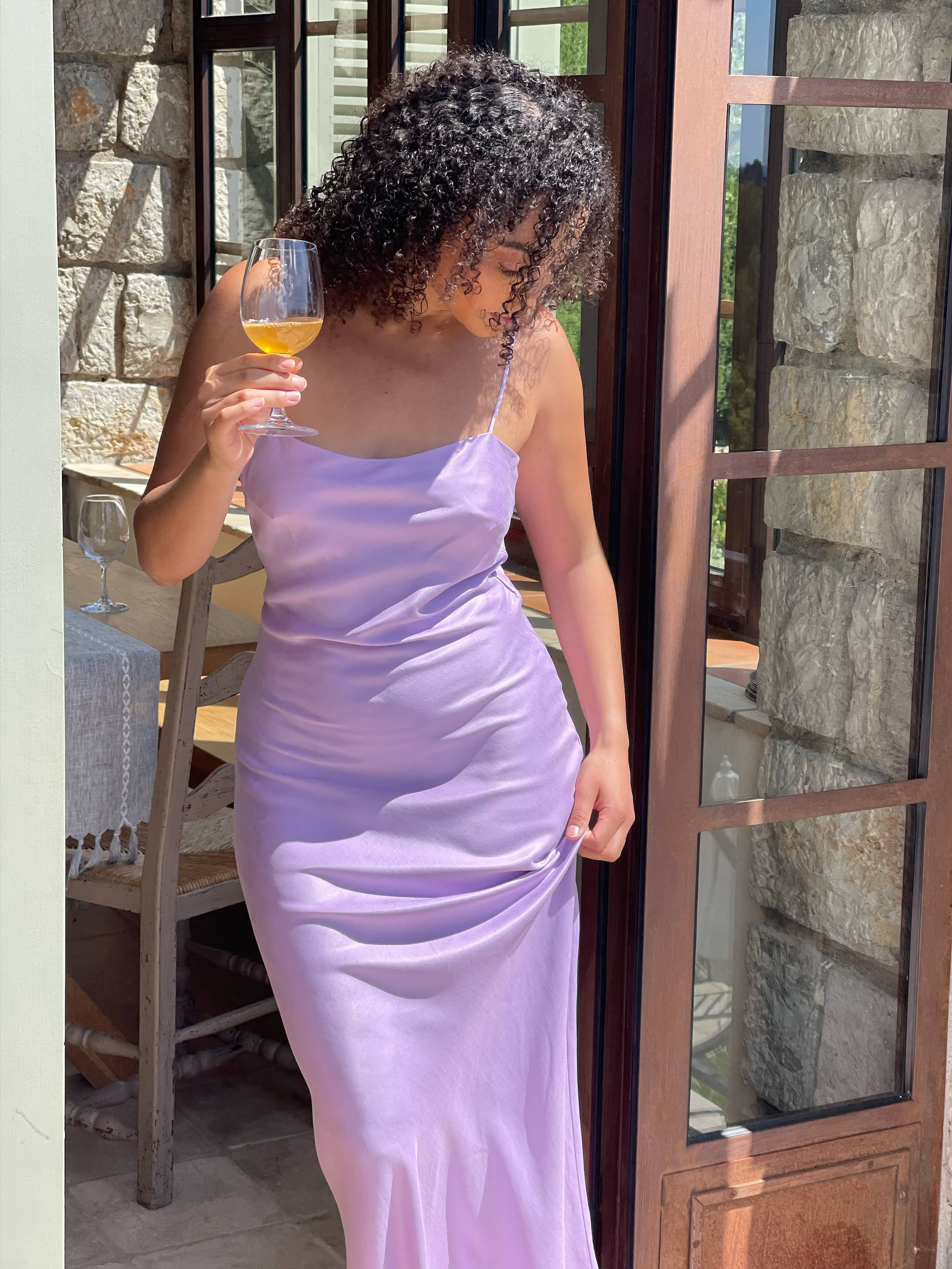 服/ファッション PS: Mauve Dream Fairy Silver Pendant Dream Dress Maxi Iris - Iris | Djerf Avenue