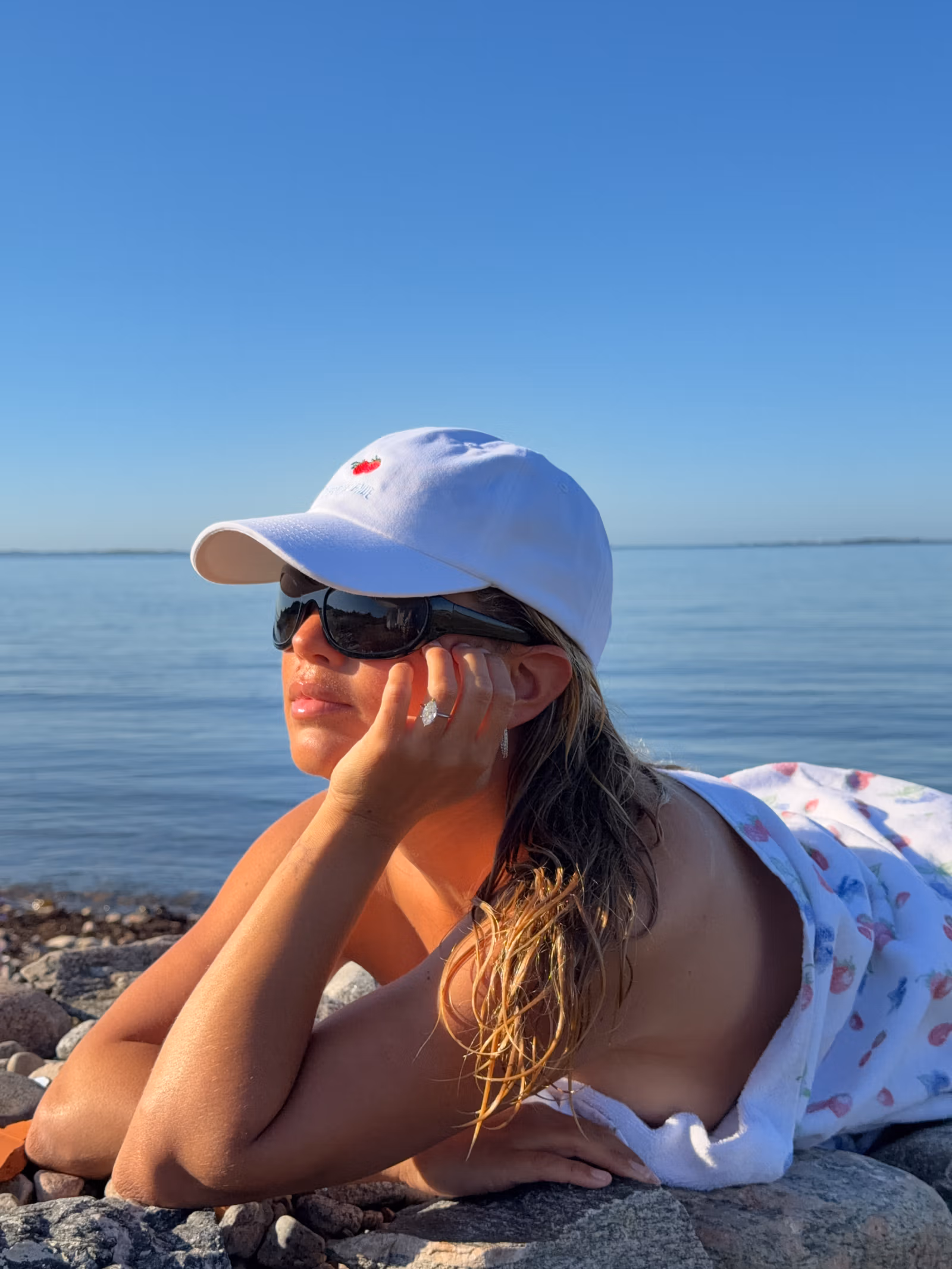 Djerf Avenue Cap White Embroidery