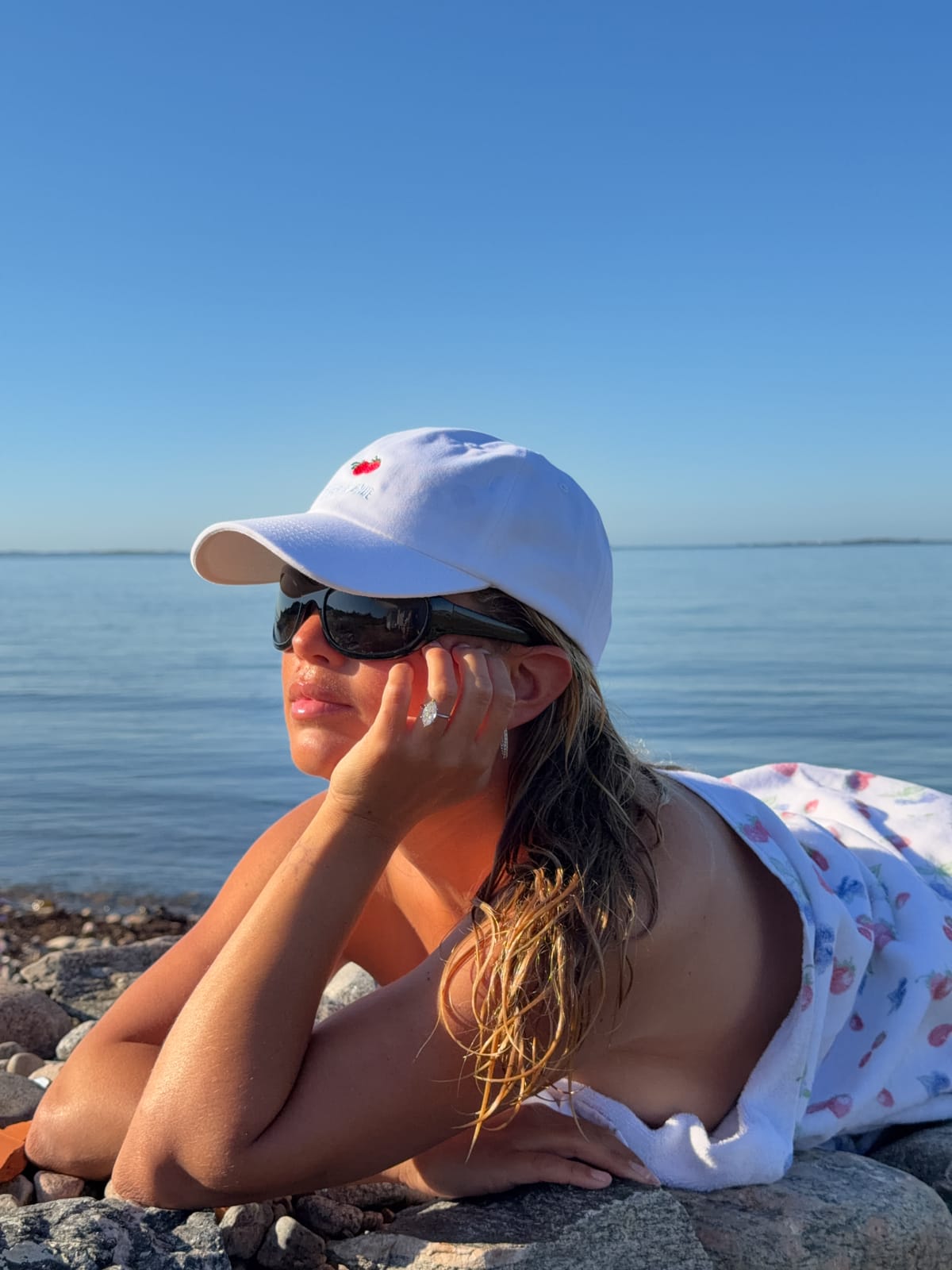 Djerf Avenue Cap White Embroidery